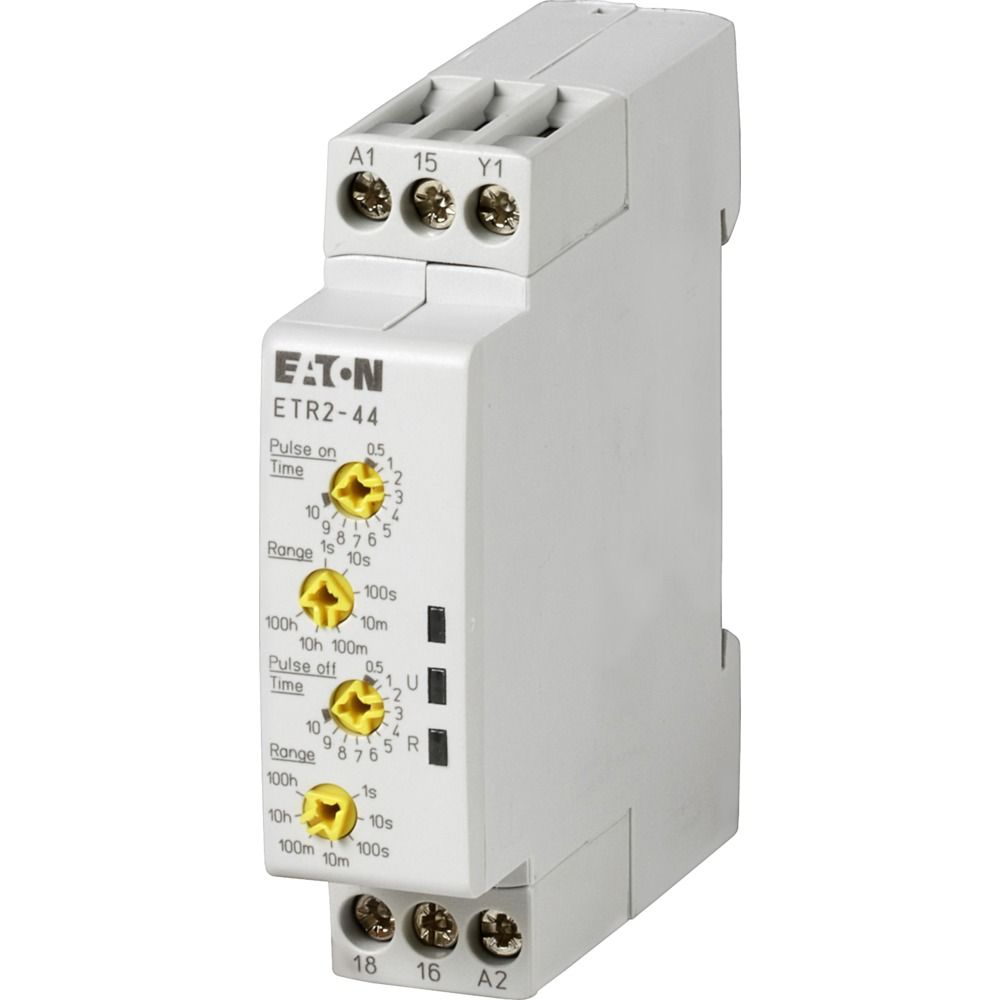 Relais temporisé, 0,05s-100h, 24-240V50/60Hz, 24-48VDC, 1W, clignoteur, 2 pér.