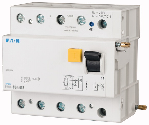 Bloc diff. PBHT 4X125A 30MA / AC