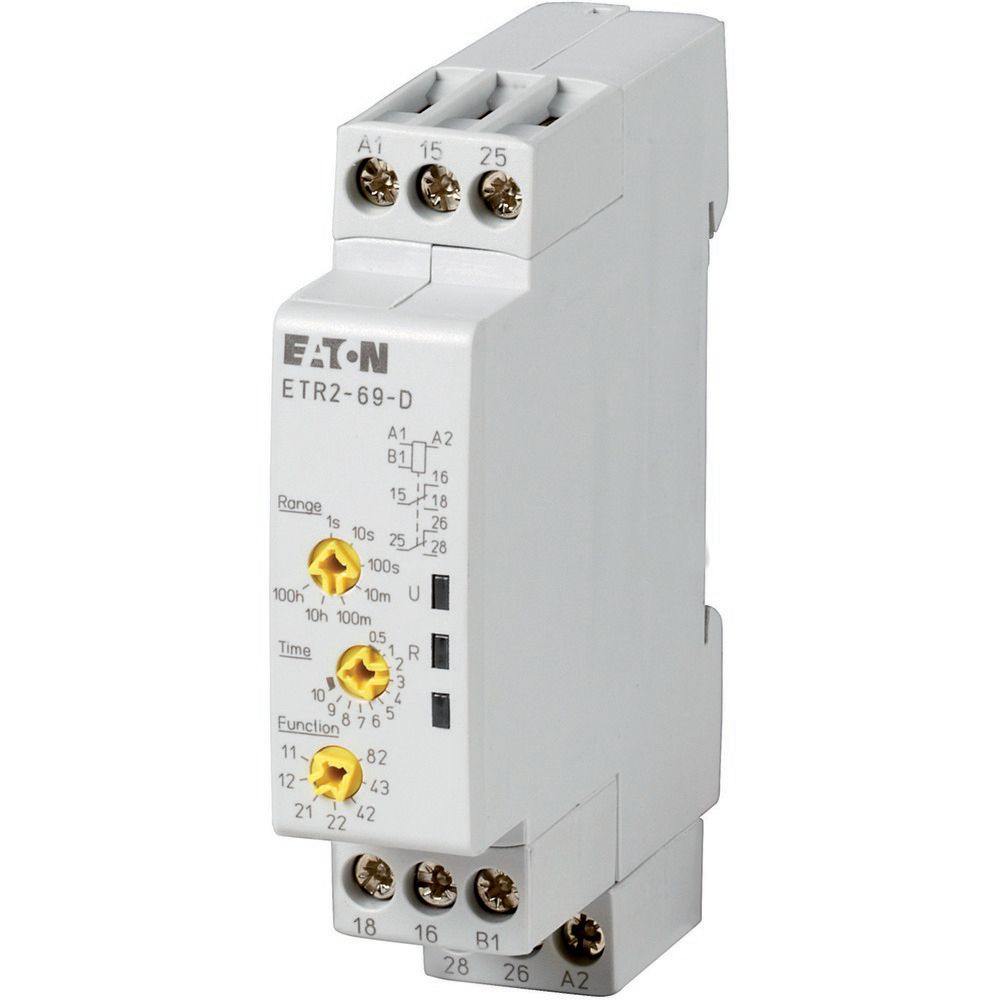 Relais temporisé, 2W, 0,05s-100h, multifonctions, 24-240VAC 24-48VDC