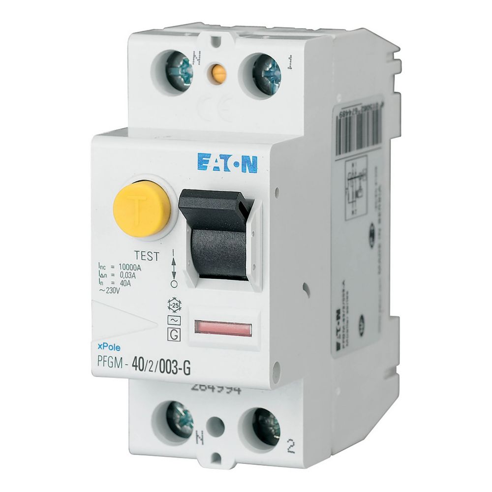 Interrupteur différentiel PFGM, 2P, 40A 30mA type G