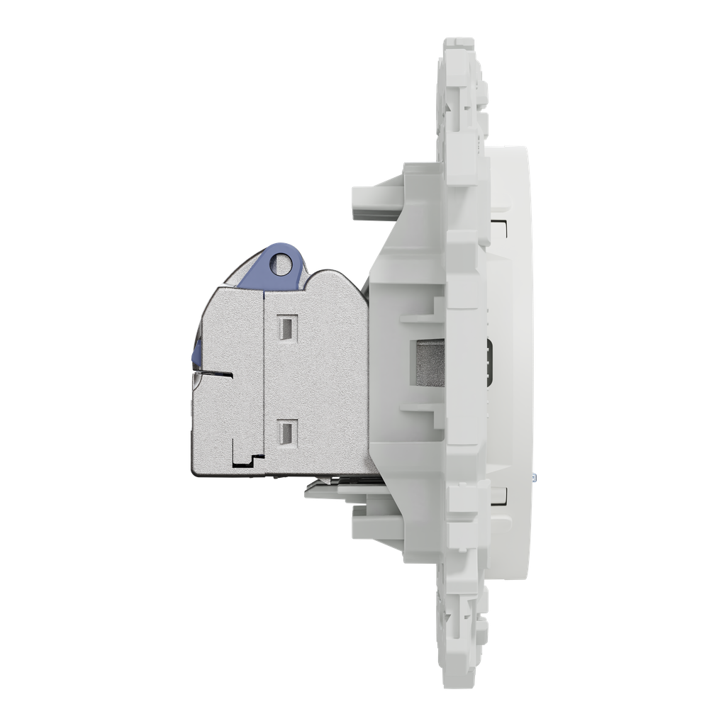 Odace - prise double RJ45 - Cat6 STP grade 2TV min à grade 3TV - blanc craie