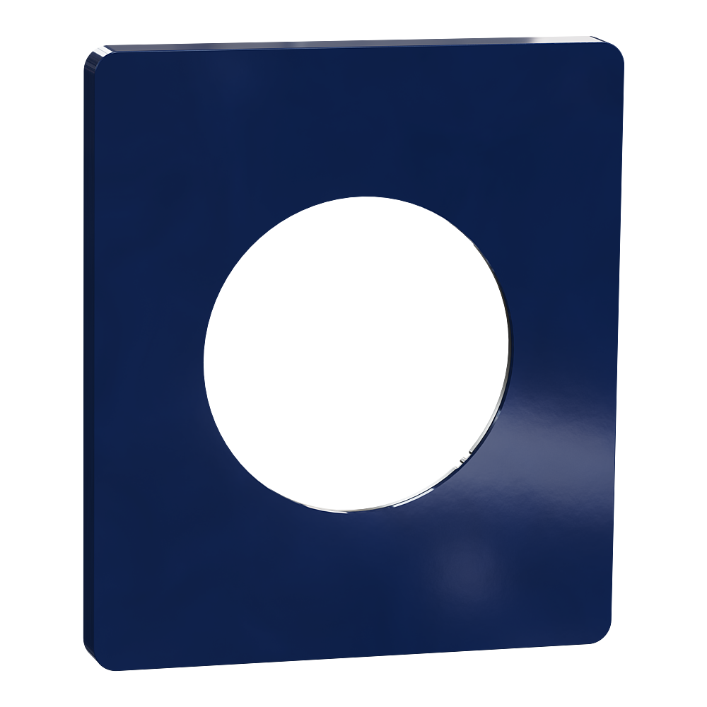 Odace Architecte - plaque de finition 1 poste - Bleu émaillé