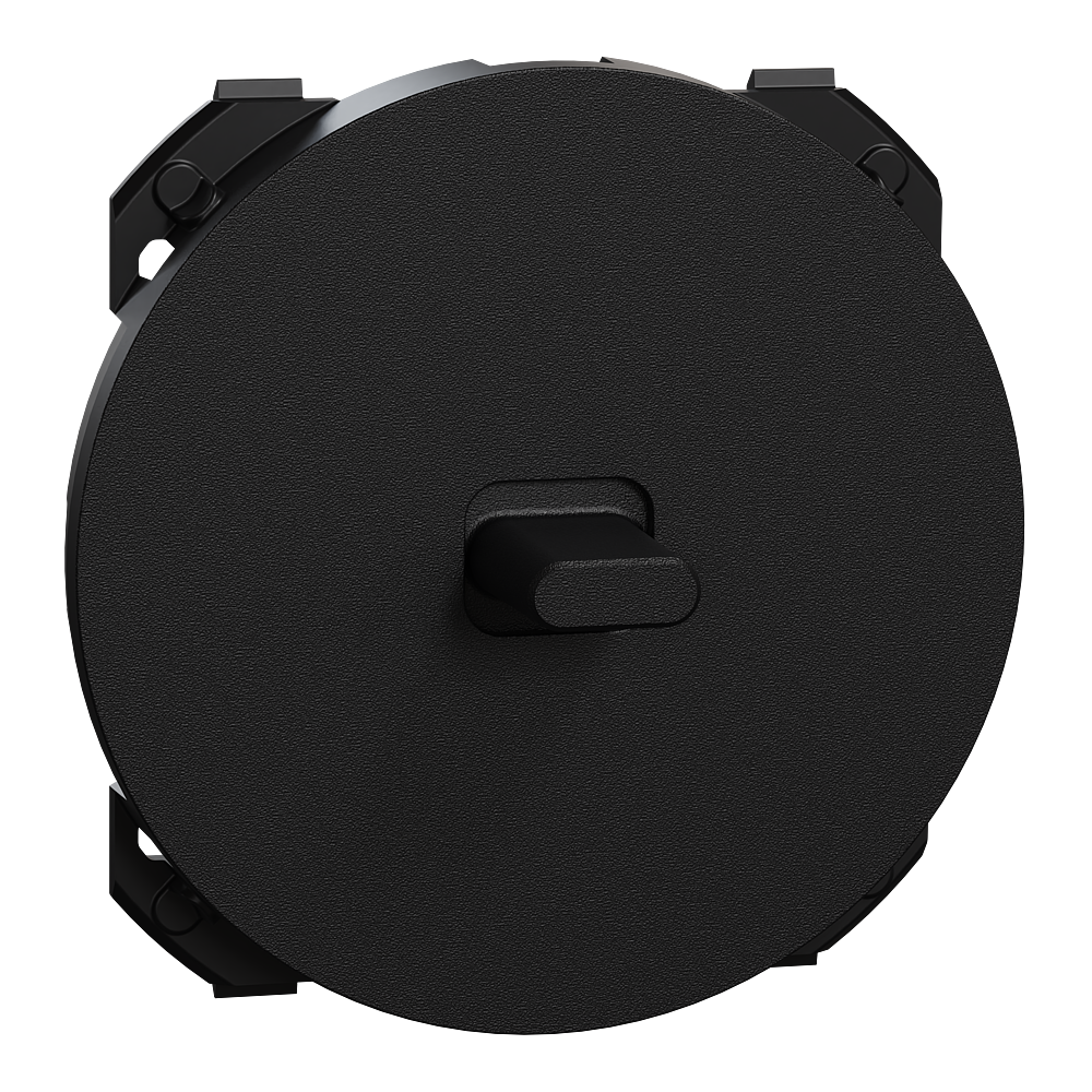Odace - enjoliveur seul - pour va-et-vient ou poussoir à levier - noir onyx