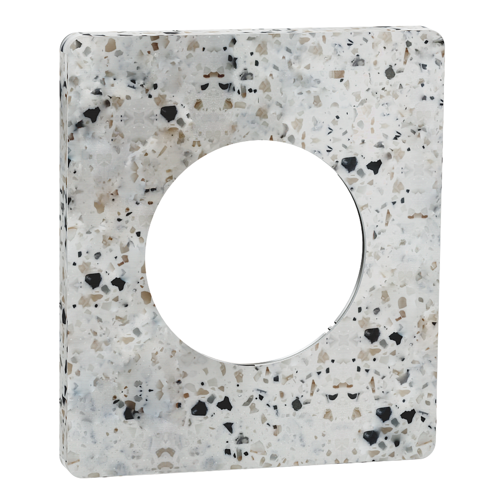 Odace Architecte - plaque de finition 1 poste - effet Terrazzo