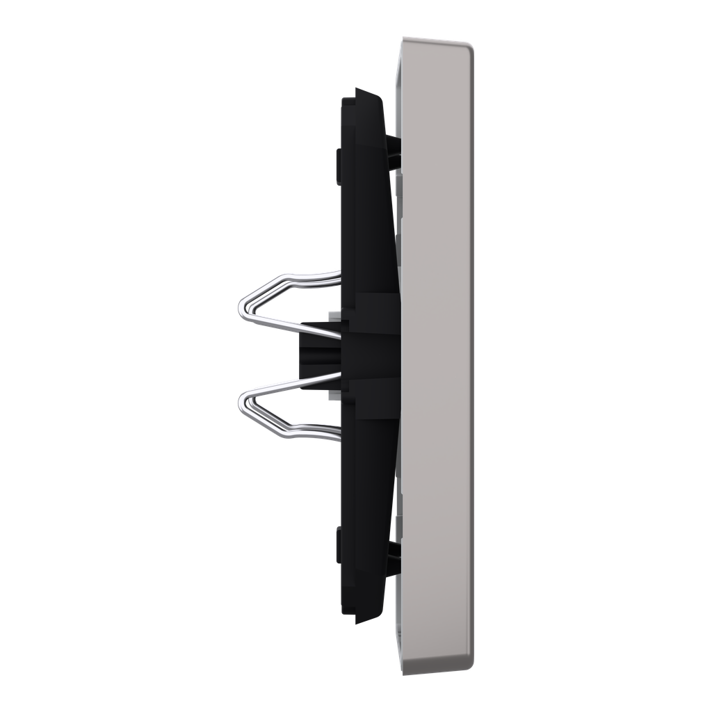 D-Life - enjoliveur pour commande simple avec voyant - métal nickel