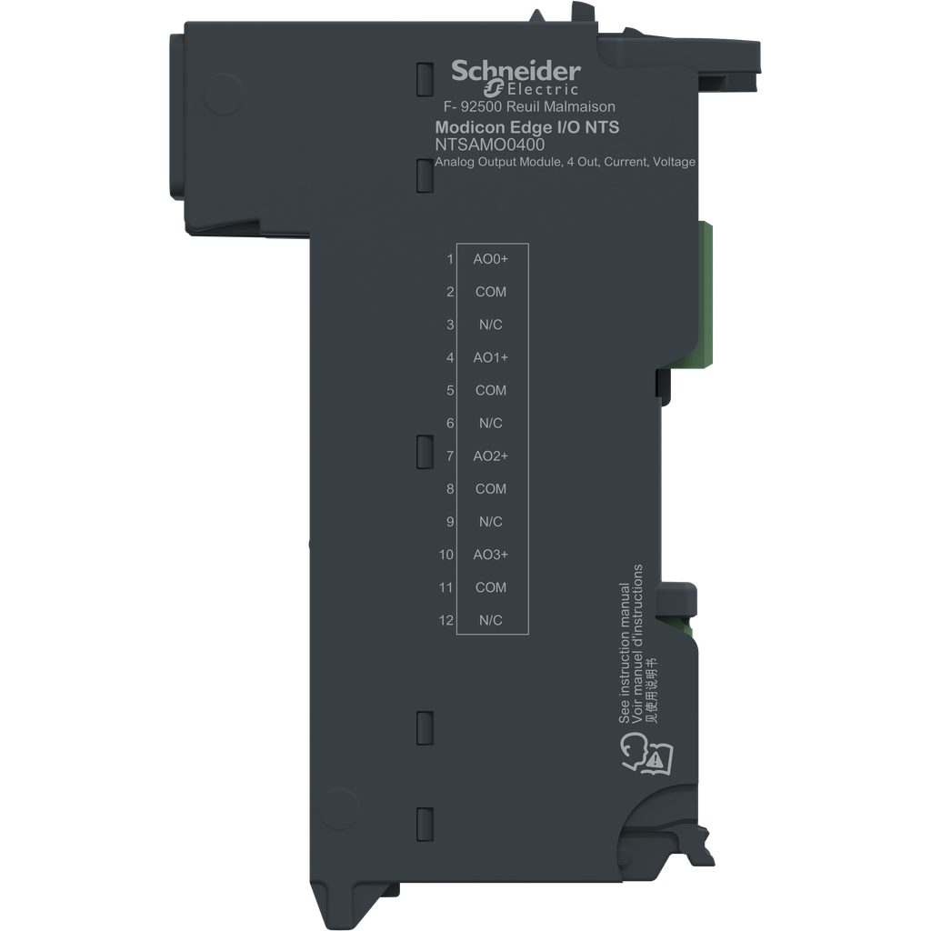 Edge I/O NTS Module seul Sortie Ana 4 voies, Courant/Tension, 2Fils