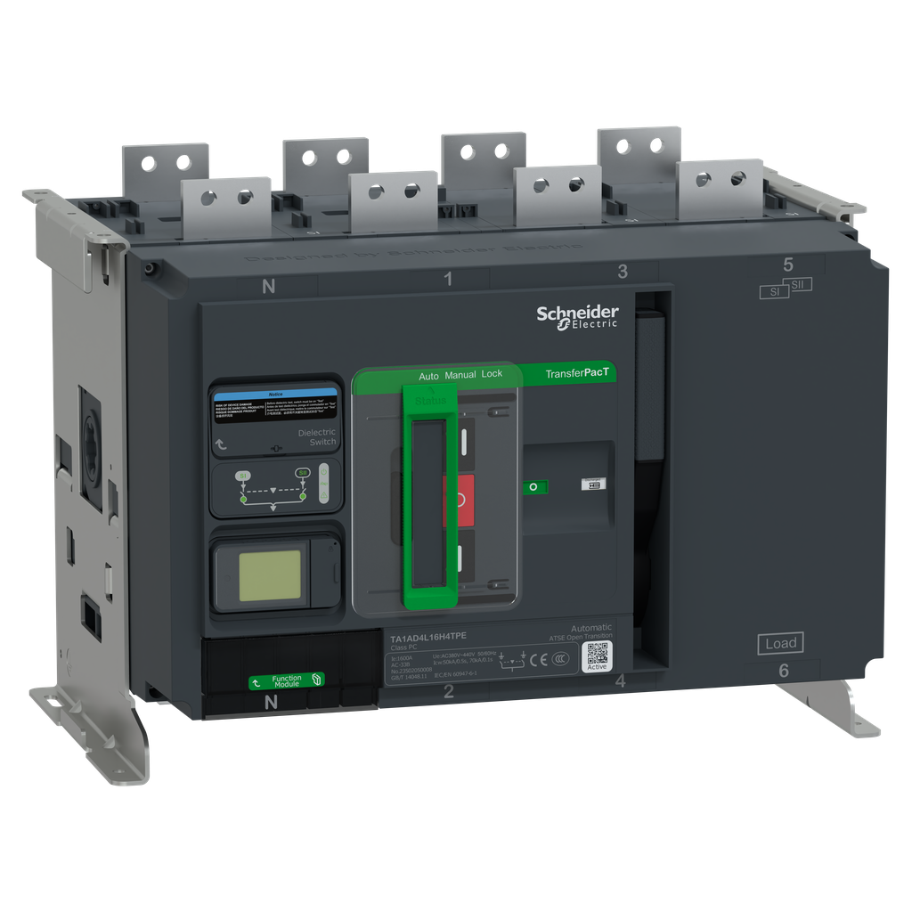 TransferPacT TA1600 - inverseur de sources - LCD - 1600A - 4P - 400Vca