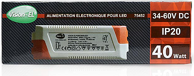 ALIM LED VISION-EL 34-60V dimmable COUPURE DE PHASE DC 36 W DC IP20