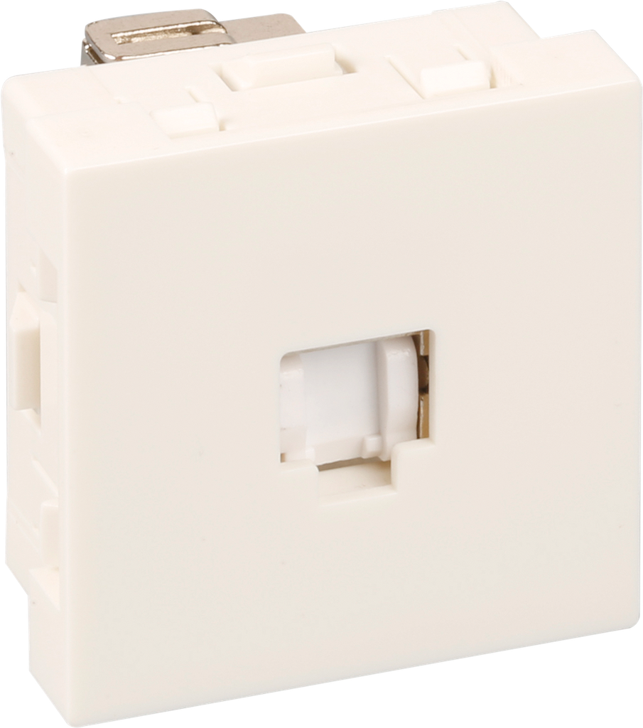 Prise RJ45 cat 6A blanche 45x45