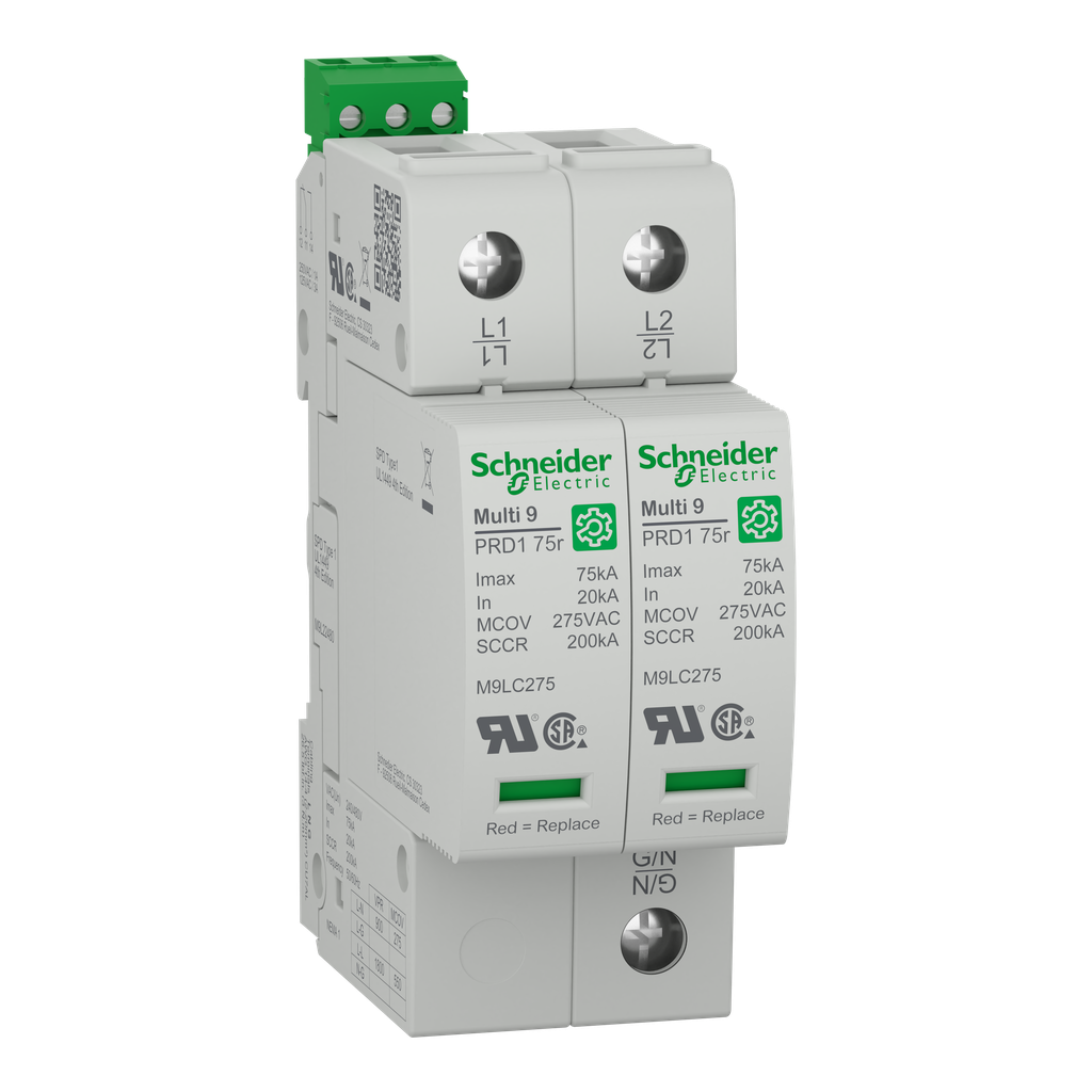 Multi 9 PRD1 75r 2P T1 240/480V Parafoudre debro UL1449