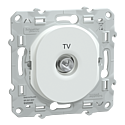 Ovalis - prise TV simple - Blanc
