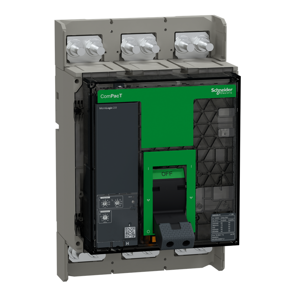 ComPacT NS630H - disjoncteur - MicroLogic 2.0 630A - 3P - 70kA - fixe - manuel