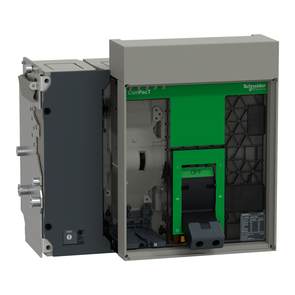 ComPacT NS630N - bloc coupure ss déclencheur - 630A - 4P - 50kA - débro manuel