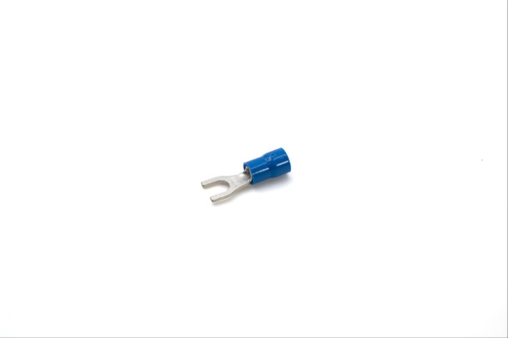 Cosse préisolée fourche bleue (1,5 à 2,5 mm²) - Diam. 4 mm