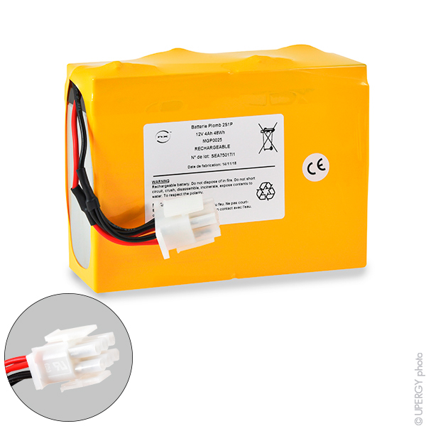 Pack(s) Batterie médicale rechargeable Philips / HP Codemaster M1758 12V 4Ah AMP