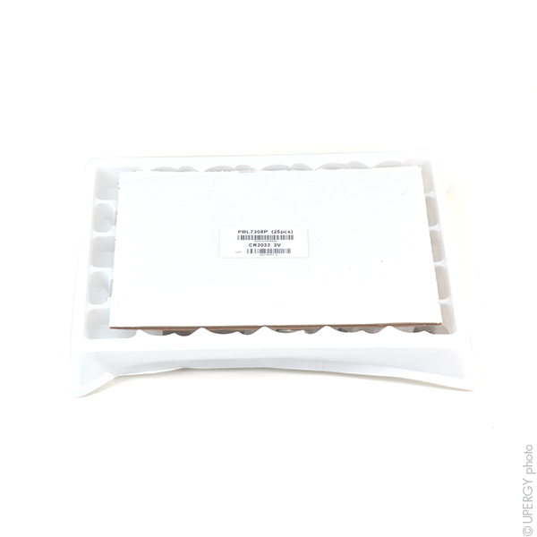 Plateau(x) de 25 Pile bouton lithium CR2032 MFR RH RENATA 3V 255mAh