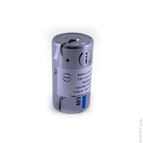 Pile(s) Pile lithium ER34615M D 3.6V 14.5Ah T2