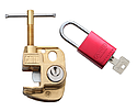 Kit étau de terre avec cadenas de consignation asservi. Icc 20 kA/1s
