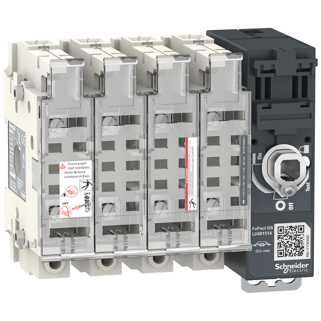 FuPact GS - interrupteur sectionneur fusible - 50A - 4P - NFC 14*51 - F&R CTRL