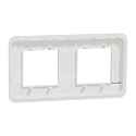 Unica Pro - plaque de finition - Blanc - 2 postes