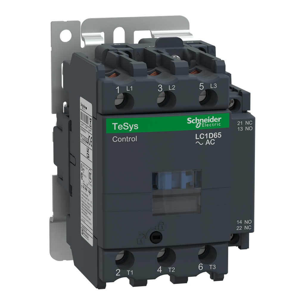 TeSys D - contacteur EN60335 - 3P (3NO) + 1NO + 1NF - AC3 <=440V 65A - 220Vca