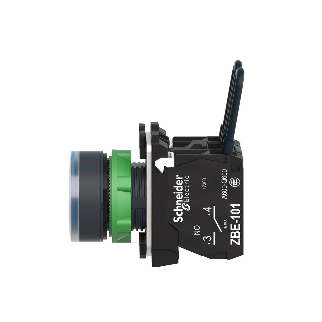 Harmony XB5 - voyant lumineux DEL - Ø22 - test lampe - bleu - 24V - vis étrier