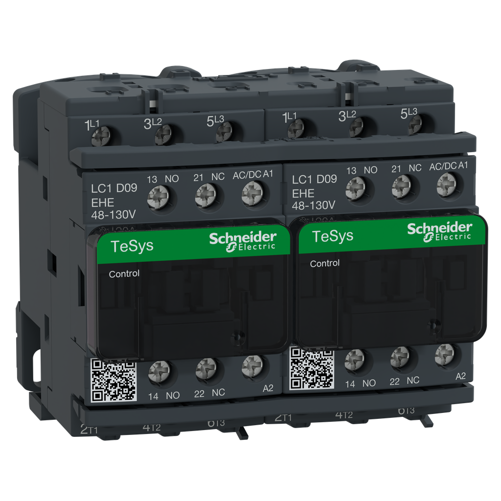 TeSys D - contacteur inverseur - 3P(3 NO) - AC3 - <= 440V 9A - 48 à 130Vca-cc