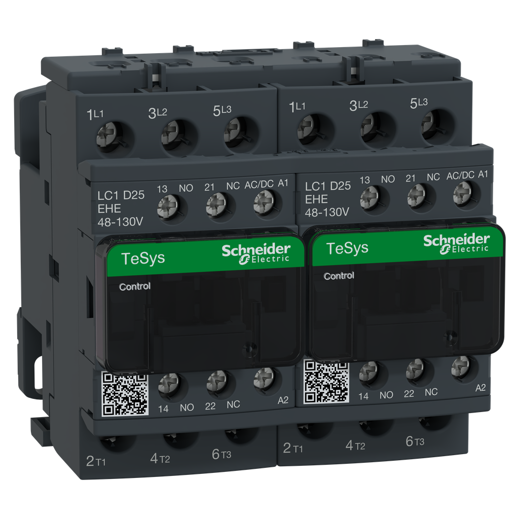 TeSys D - contacteur inverseur - 3P(3 NO) - AC3 - inf= 440V 25A - 48 à 130Vca-cc