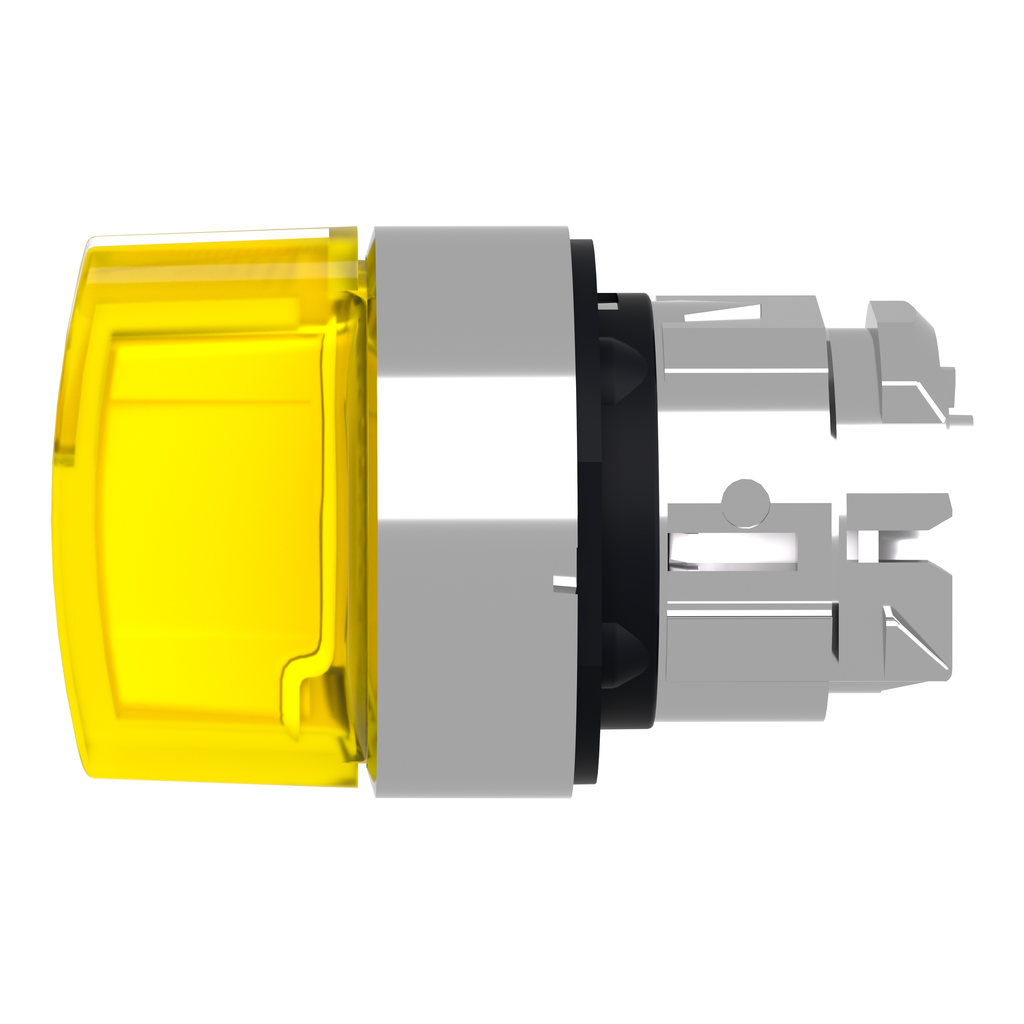 Harmony XB4 - tête bouton à manette lumineux - Ø22 - 3 pos rap DC - jaune