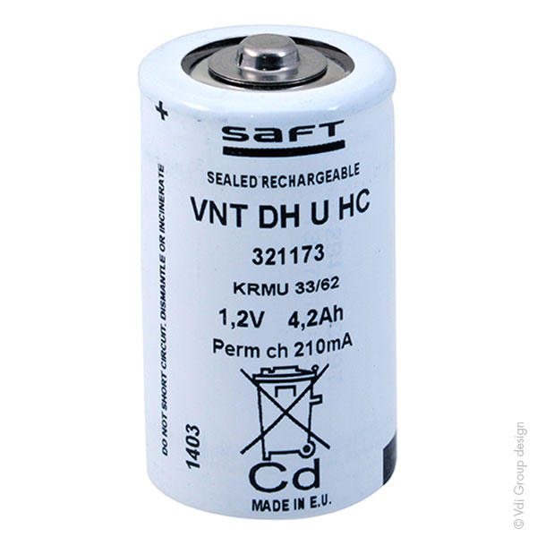 Pile(s) Accu NiCd VNT D U Hc 1.2V 4.5Ah
