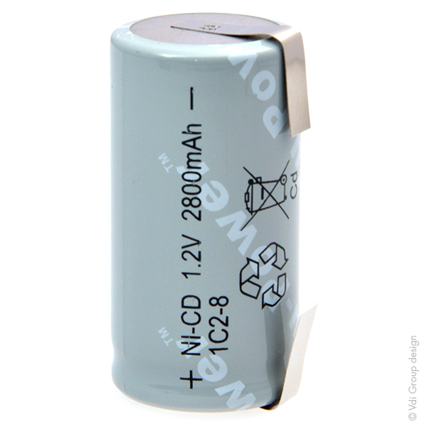 Batterie(s) Accus Nicd industriels  C 1C2-8 1.2V 2800mAh T2