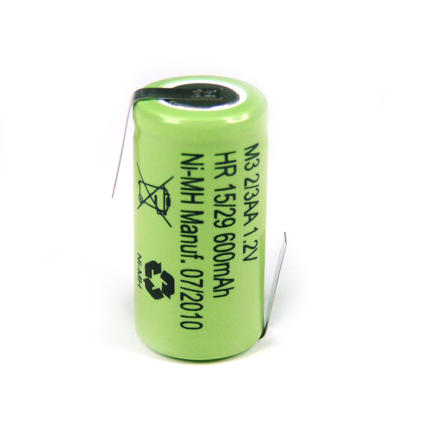 Pack(s) Accus Nimh industriels 2/3AA 1.2V 600mAh HBL