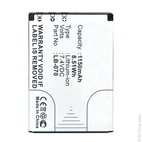 Blister(s) x 1 Batterie appareil photo - caméra 7.4V 1150mAh