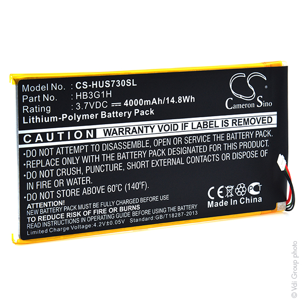 Batterie(s) Batterie tablette 3.7V 4000mAh