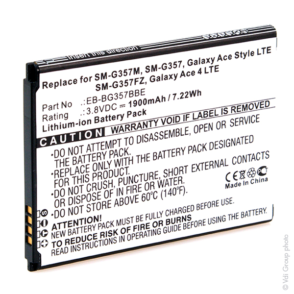 Blister(s) x 1 Batterie téléphone portable pour Samsung 3.8V 1900mAh