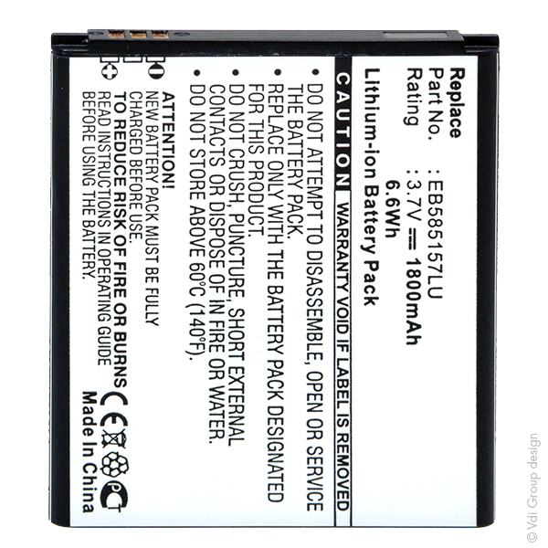 Blister(s) x 1 Batterie téléphone portable pour Samsung 3.7V 1800mAh
