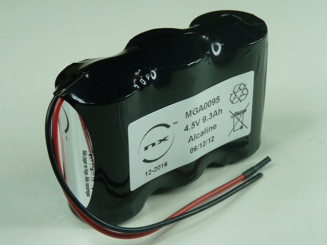 Pack(s) Batterie alcaline 3x C 3S1P ST1 4.5V 9300mAh Fils