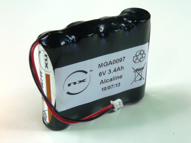 Pack(s) Batterie alcaline 4x AA NX 4S1P ST1 6V 3.4Ah Mini Molex