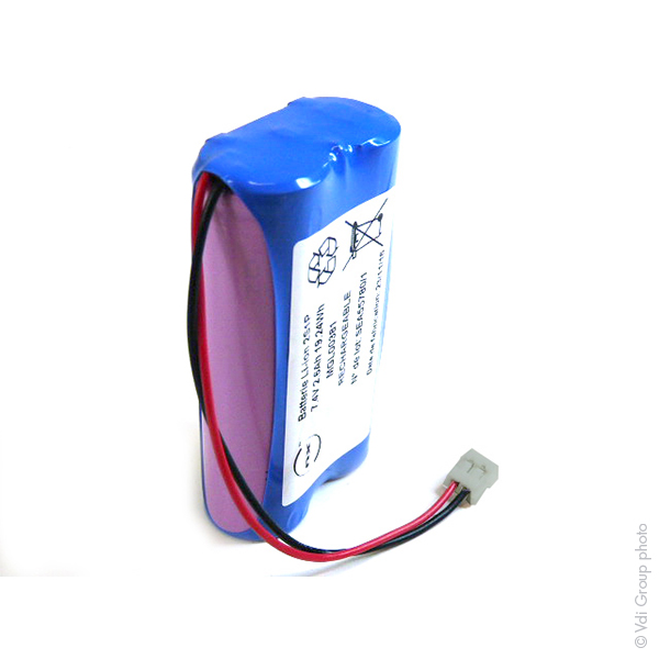 Pack(s) Batterie Li-Ion 2x 18650  2S1P ST1 F100 7.2V 3.5Ah JST
