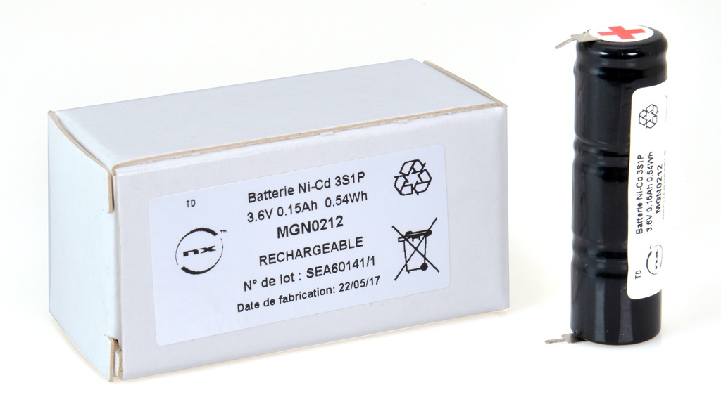 Pack(s) Batterie Nicd 3x 1/3AA  3S1P ST4 3.6V 150mAh P2