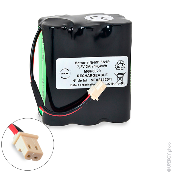 Pack(s) Batterie Nimh 6x AA NX 6S1P ST2 7.2V 2Ah Molex