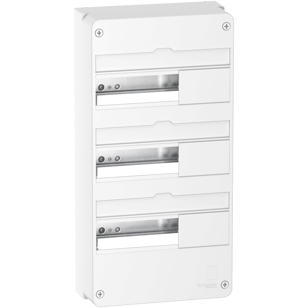Resi9 - Coffret en saillie Blanc (RAL 9003)- 3 rangées de 13 modules