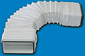 Conduit rectangulaire PVC souple + 2 manchons et joints 55 x 220mm, gamme TUBPLA