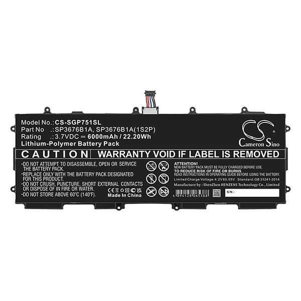 Batterie(s) Batterie tablette 3.7V 6000mAh