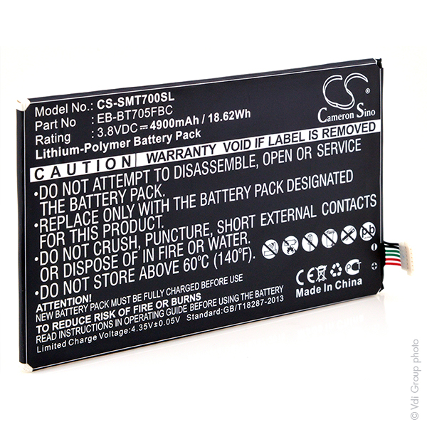 Batterie(s) Batterie tablette 3.8V 4900mAh