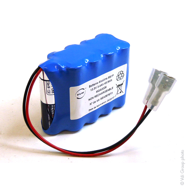 Pack(s) Batterie alcaline 9x AA 9S1P ST3 13.5V 3.4Ah FC