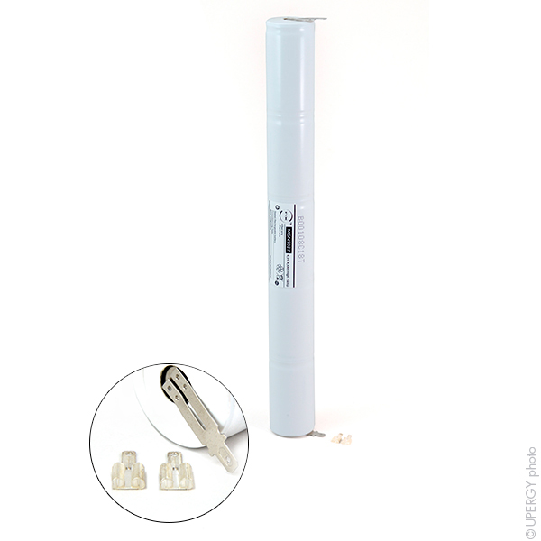 Unité(s) Batterie eclairage secours 5xD ST4 Faston 4.8mm (+2.8mm) 6V 4Ah