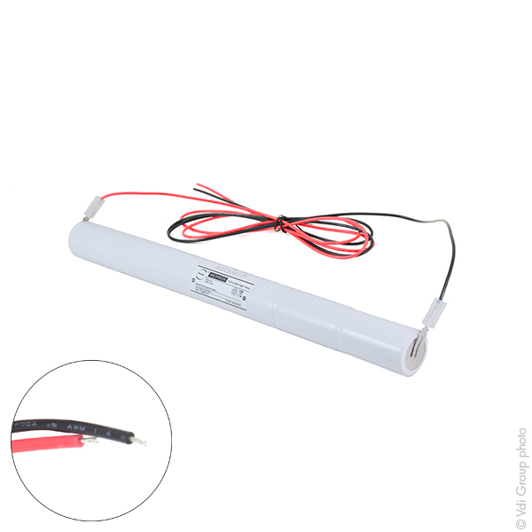 Batterie(s) Batterie eclairage secours 6xD ST4 + support + fils 7.2V 4Ah