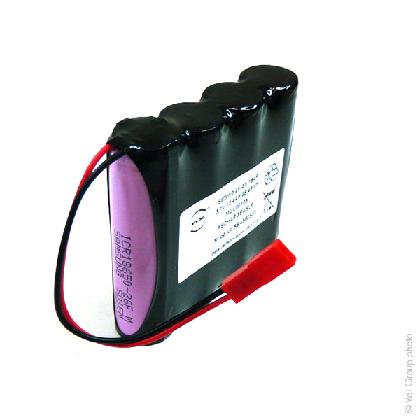 Pack(s) Batterie Li-Ion 4x18650 1S4P ST1 3.6V 10.4Ah JST