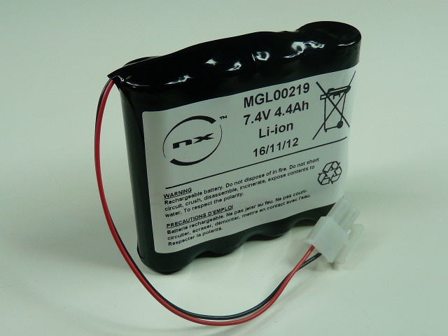 Pack(s) Batterie Li-Ion 4x 18650 2S2P ST1 7.2V 5.2Ah Molex